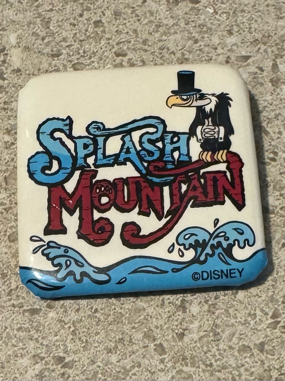 Vintage Disney 1996 Splash Mountain Button Pin